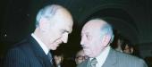 Foto: Simon Wiesenthal mit Bundespräsident Rudolf Kirchschläger