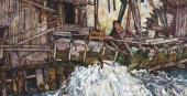 Foto: Egon Schiele,  Zerfallende Mühle, 1916