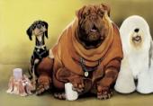Erich Sokol: Groß oder klein, der Gehsteig bleibt rein, Ausstellung Tierisch komisch! Das Animalische in der Karikatur, Karikatu