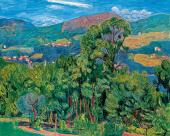 Bild: Tessiner Landschaft, 1951, Öl auf Leinwand 64 x 80 cm, Privatsammlung