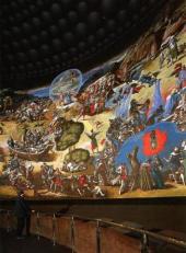 Monumentalbild von Werner Tübke “Frühbürgerliche Revolution in Deutschland” (1983 - 1987), Blick in den Bildsaal  Details aus de