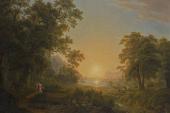 Joseph Rebell, Waldlandschaft mit Sonnenaufgang, 1809