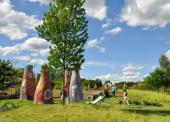 Wasserspiele im Park