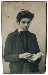 Egon Schiele mit Palette, 1906