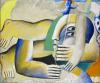 Horst Antes, Liegende Figur (mit kleiner ­Figur), 1965