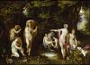 Jean Mignon (nach Lucca Penni), Die Verwandlung des Aktaion, 16. Jahrhundert, Radierung museum kunst palast